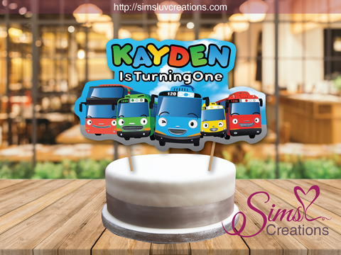TAYO THE LITTLE BUS CAKE TOPPER | CAKE CENTERPIECE | CAKE DECORATIONS