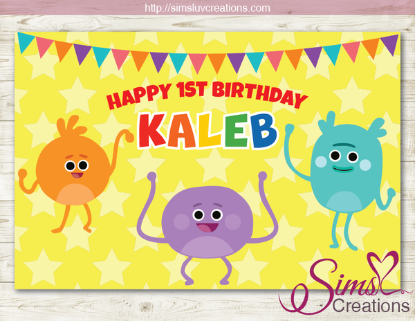 THE BUMBLE NUMS PARTY BACKDROP BANNER | BIRTHDAY BACKDROP | CUSTOM PHOTO