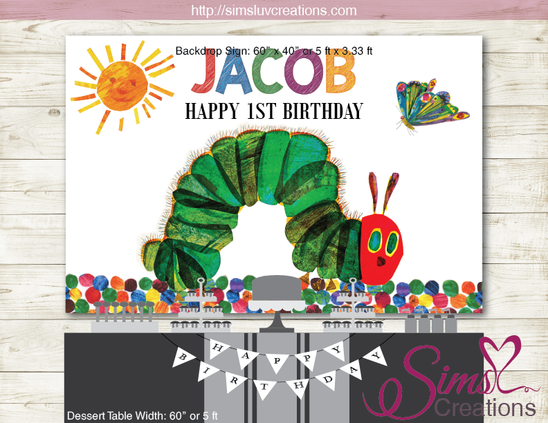 THE VERY HUNGRY CATERPILLAR PRINTABLE PARTY BACKDROP BANNER | BIRTHDAY – Sims Luv Creations the-very-hungry-caterpillar-printable-party-backdrop-banner-birthday-sims-luv-creations