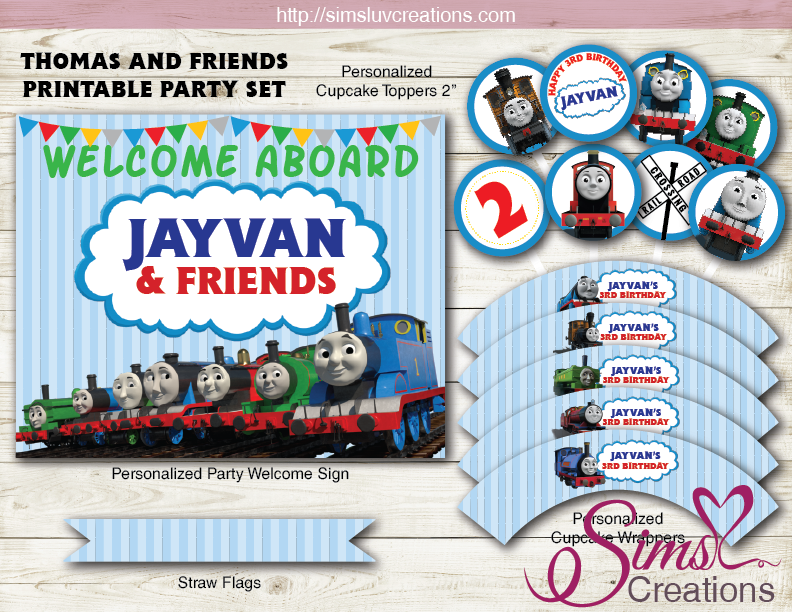 THOMAS AND FRIENDS PARTY KIT CHOO CHOO TRAIN PARTY PRINTABLES