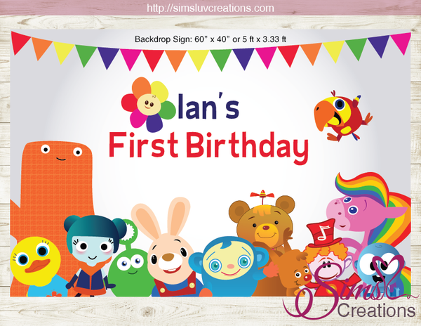BABYFIRST TV PRINTABLE PARTY BACKDROP BANNER | BABY FIRST TV BIRTHDAY POSTER