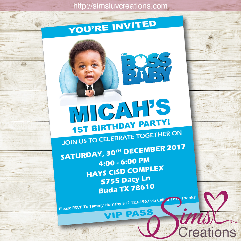 Baby birthday deals invitation