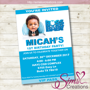 BOSS BABY BIRTHDAY PRINTABLE INVITATION | BOSS BABY PARTY INVITATION