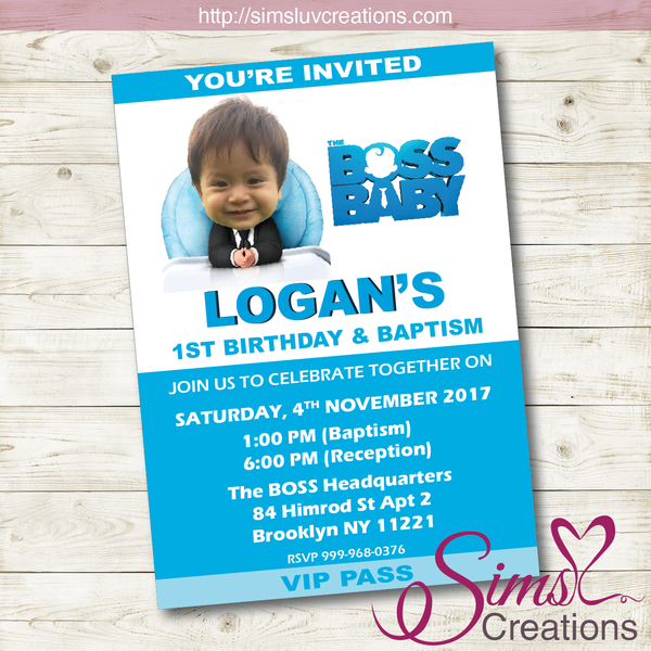 BOSS BABY BIRTHDAY PRINTABLE INVITATION | BOSS BABY PARTY INVITATION