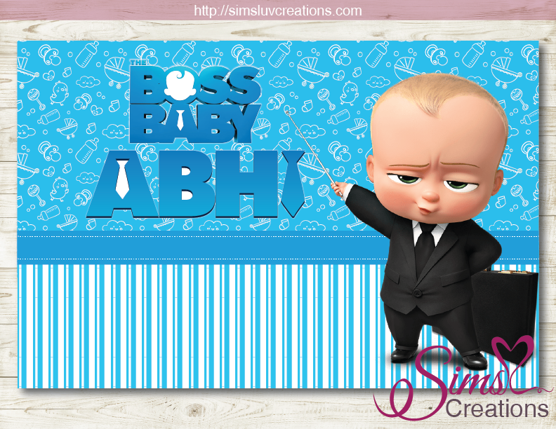 Boss Baby Theme Party Backdrop Banner | Birthday Poster | Baby Photo – Sims  Luv Creations