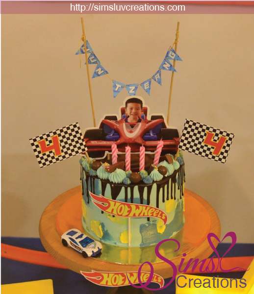 HOT WHEELS CAKE TOPPER | HOT RODS RACE CARS CAKE CENTERPIECE | CAKE DECORATIONS