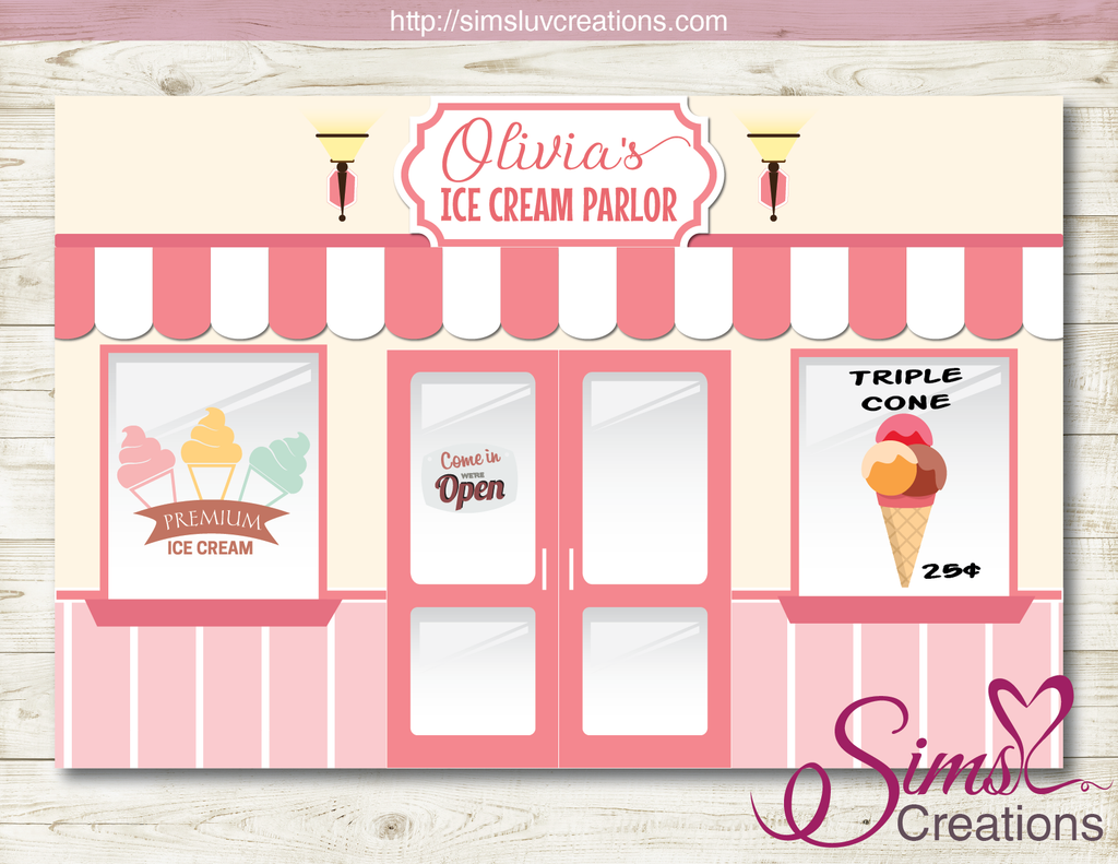 ICE CREAM PARLOR PRINTABLE BACKDROP BANNER | ICE CREAM BIRTHDAY PARTY – Sims Luv Creations ice-cream-parlor-printable-backdrop-banner-ice-cream-birthday-party-sims-luv-creations