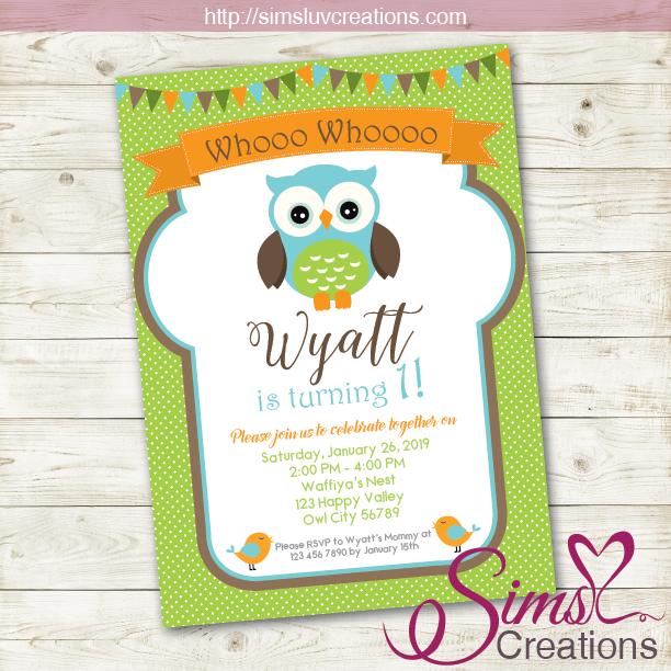 OWL BIRTHDAY PRINTABLE INVITATION | BOY WOODLANDS PARTY INVITATION