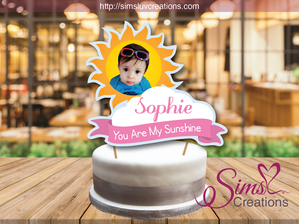 YOU ARE MY SUNSHINE GIRL CAKE TOPPER | CAKE CENTERPIECE | CAKE DECORATIONS