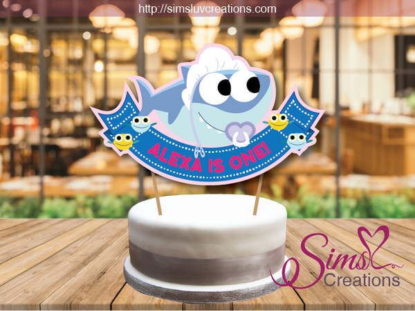 SUPER SIMPLE BABY SHARK CAKE TOPPER | CAKE CENTERPIECE | CAKE DECORATIONS